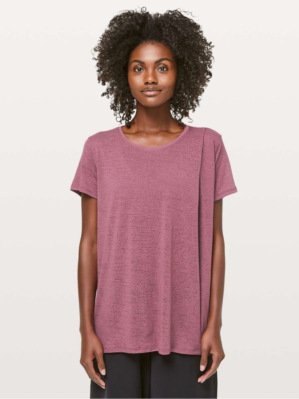 lululemon athletica back to me Tee in Misty Merlot